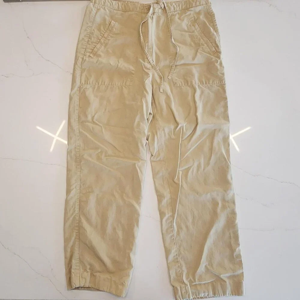 Liz Claiborne Livvy Sz M Women's Beige Tencel Lyocell Pockets Pants Neutral - Picture 3 of 10